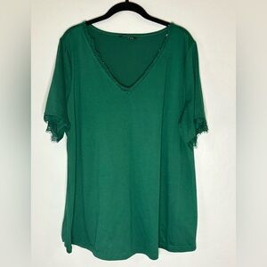 BloomChic Lace Womens V-Neck Top